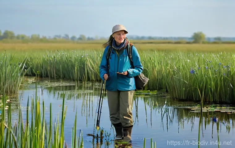 생물다양성 보전 이직 준비 - **Prompt 1: Dedicated Field Biologist in a French Wetland**
    An adult female biologist, dressed i...