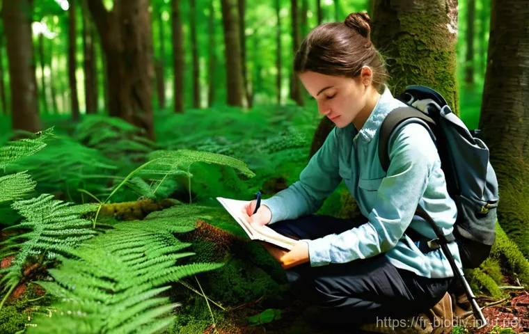 생물다양성 보전 분야 자격증 취득 가이드 - **Prompt 1: Dedicated Field Study in Rural France**
    A young, focused woman in her early twenties...